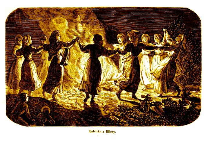 an image of jesus and his people in the wilderness with fire coming from behind him