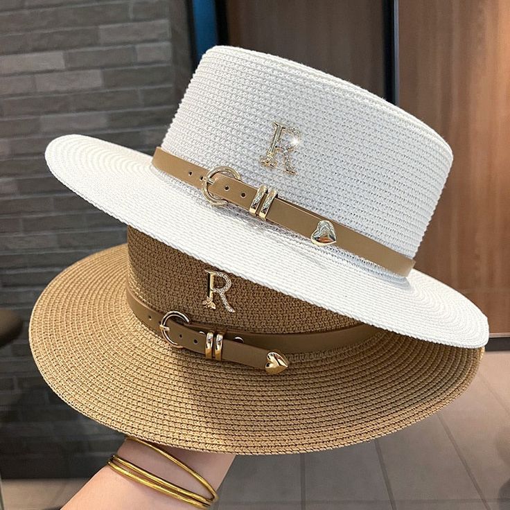 Add some fun to your outdoor wardrobe with the JUST FOR FUN Letter R Buckle Straw Hat! This casual accessory will keep you looking stylish and feeling cool, with its straw material, letter pattern, and buckle detail. Perfect for your next sunny adventure! Product Details Style: Casual Pattern Type: Letter Material: Straw Item Type: Sun Hats Product Dimensions Up Close and Personal Mens Beach Hats, Topi Vintage, R Letter, Boater Hat, Buckled Flats, Summer Sun Hat, Sun Protection Hat, Saint John, Church Hats