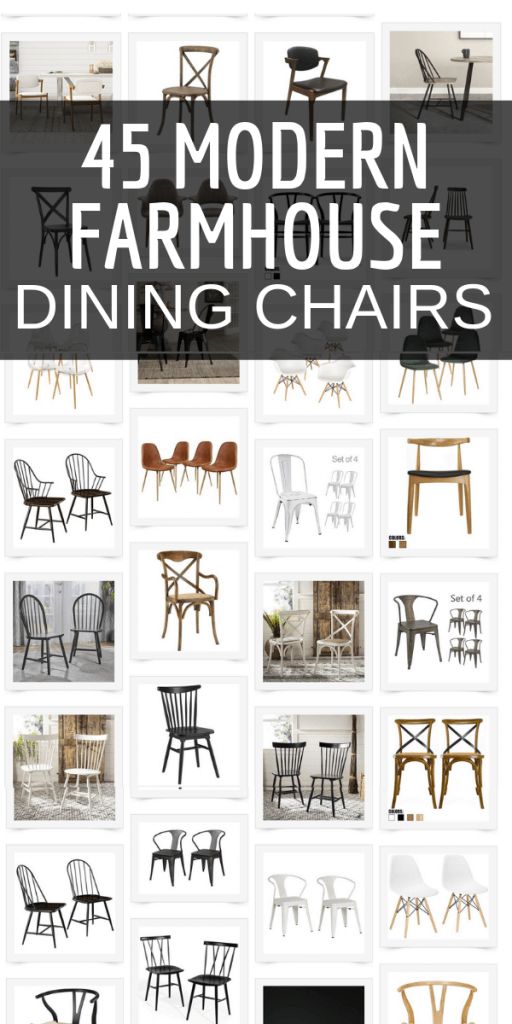 an advertisement for modern farmhouse dining chairs