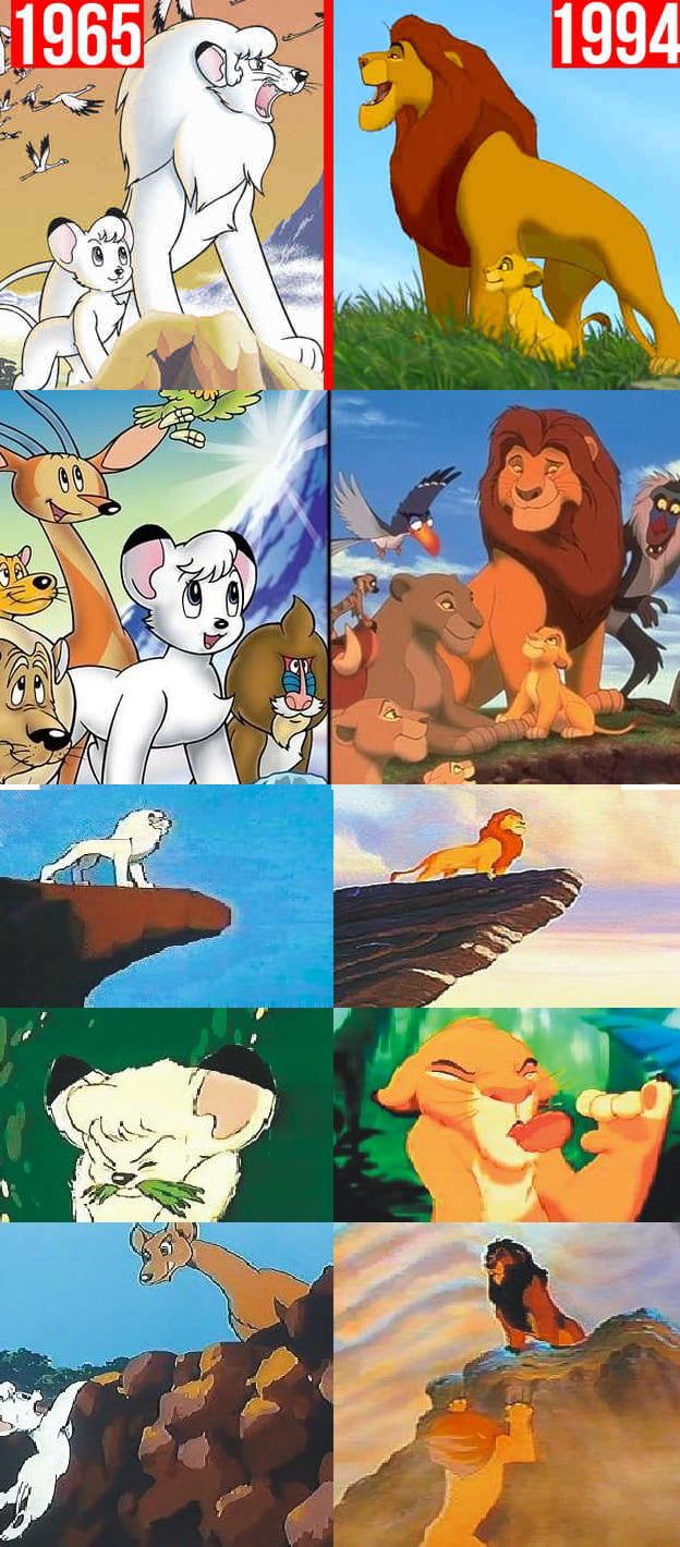 the lion king and other animated characters are depicted in this collage from 1994 to 2011