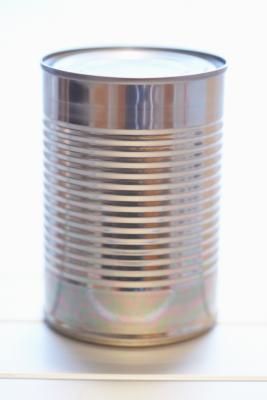 a tin can sitting on top of a table