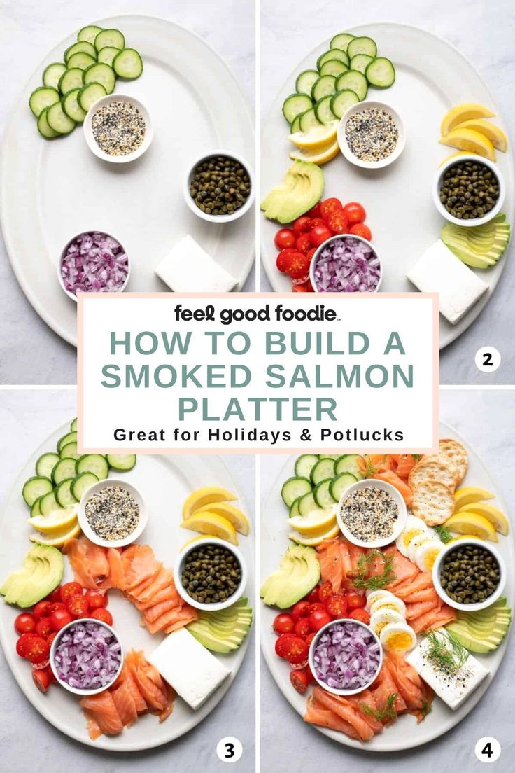 how to build a smoked salmon platter for holiday and potlucks with step by step instructions