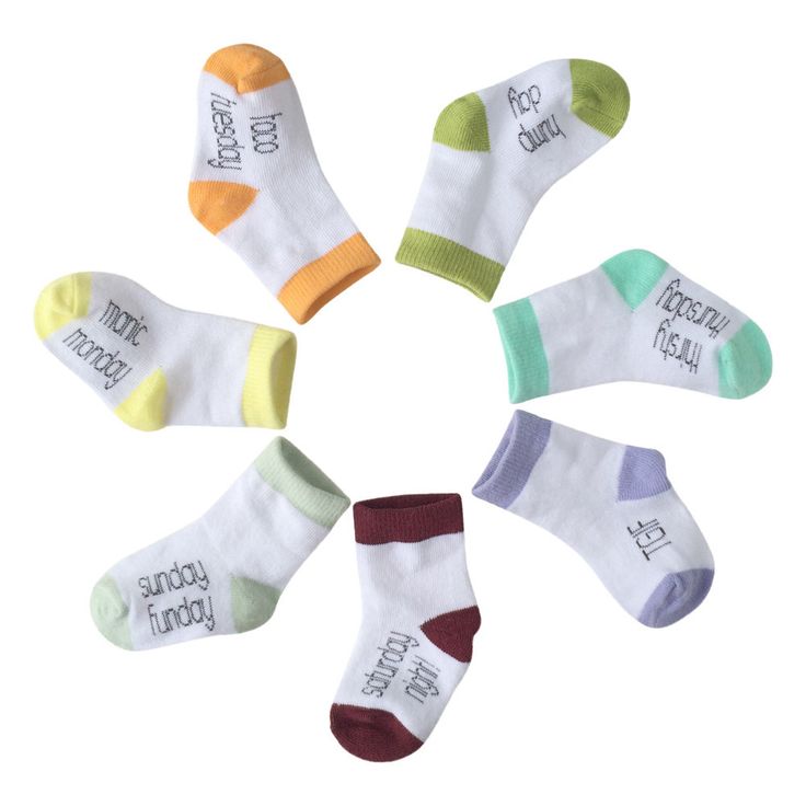 days of the week baby socks gift set | Satsuma Designs Baby Socks Gift, Party Checklist, Baby Crown, Party New Year, Baby Beanie Hats, Best Baby Shower Gifts, Socks Gift, Baby Mittens, Corporate Party