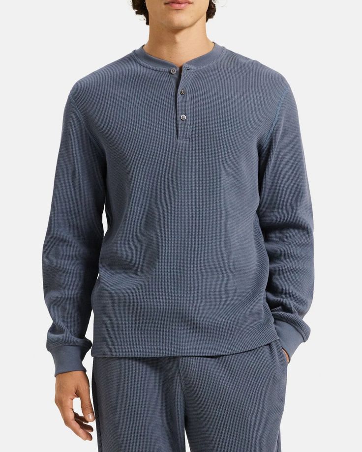 Discover great products at the best prices at Dealmoon. Classic Henley Shirt in Cotton Waffle Knit. Price:$105.00 Mens Night Suit, Tower Fan, Mens Henley, Night Suit, Henley Shirt, Knitted Tshirt, Henley Shirts, Waffle Knit, Mens Suits