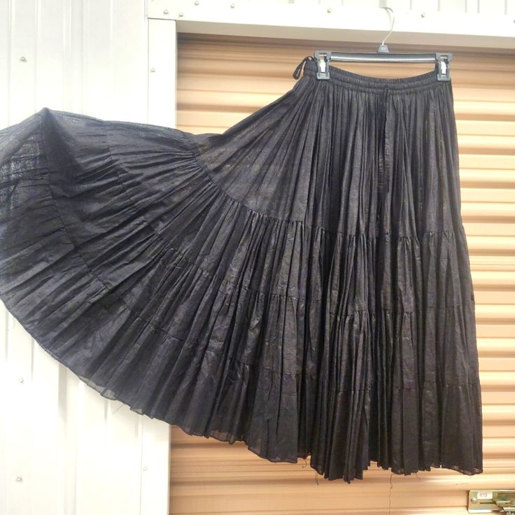 Full Skirt Spins Out To 25 Yards And Has Elastic In The Waist. Skirt Length: 32" Skirt Waist: Elastic Waist... Stretches 26" To 34" Tribal Belt Is Handmade By Chaotic Creations, New, Never Worn. 13" Front, Each Tie Is About 27" But Has Some Stretch. Coming From A Smoke Free But Cat-Friendly Home. Sizing: S/M Ats, Fcbd, American Tribal Style, Fat Chance Belly Dance Traditional Tiered Skirt With Attached Cancan, Fitted Gathered Skirt For Festival, Fitted Tiered Maxi Skirt For Festival, Tiered Lined Skirt For Festivals, Bohemian Tiered Skirt With Attached Cancan, Lined Tiered Skirt For Festival, Fitted Bohemian Skirt For Dance, Bohemian Fitted Skirt For Dance, Bohemian Skirt With Attached Cancan