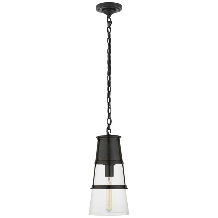 a black and clear glass light fixture