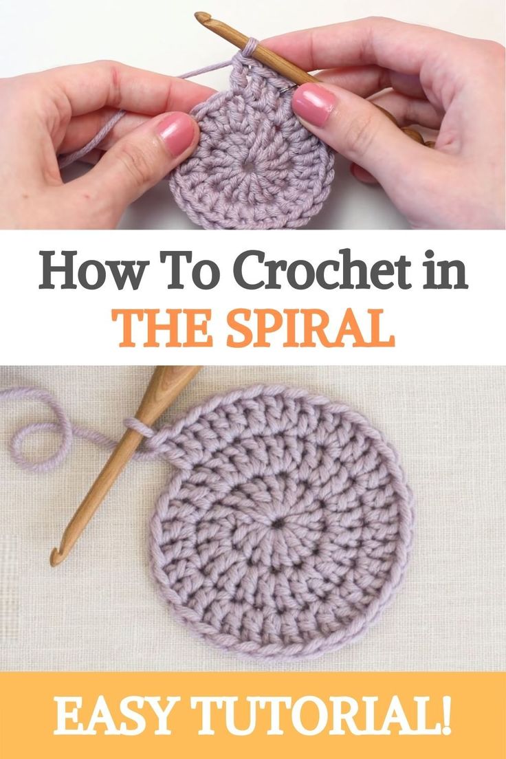 Learn how to crochet in the spiral with this easy to follow video tutorialCrocheting in the spiral is the technique of working in the round in a continuous mannerwithout joining the separate rounds with a slip stitchurbakicrochet crochet crochetspiral easycrochet spiral tipscrochet techniquescrochet How To Crochet Rounds, Round Spiral Crochet Pattern, Easy Circle Crochet Pattern, Spiral Stitch Crochet, Continuous Spiral Crochet Blanket, Crocheting In The Round Tutorial, Spiral Circle Crochet Pattern, Crochet A Circle Pattern, Working In The Round Crochet