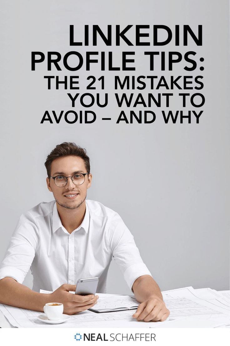 a man sitting at a table with a tablet in front of him and the caption linkedin profile tips