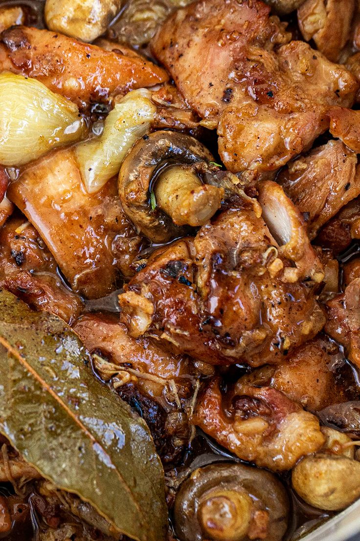 the food is prepared and ready to be eaten in the pot on the stove top