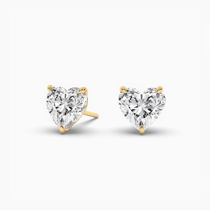 Certified Heart Cut Solitaire Lab-grown Diamond Stud Earrings/ 14k, 18k DSolid Gold Moissanite Stud Earrings/ Lab diamond Earrings for gift  This is the perfect gift for mom, wife, fiancée, girlfriend, valentine, daughter, family, friend, or loved one. It is a special gift for Mother's day, Valentine's day, a Wedding, an Anniversary, a Birthday, Christmas, Easter, New Year's, and any Holiday. ⁕ Join us in our mission to make a positive impact on the planet with jewelry made from Conflict-free an Yellow Gold Diamond Earrings With Vs Clarity For Anniversary, Heart Solitaire Earrings, Gift Yellow Gold Moissanite Diamond Earrings, Gia Certified Yellow Gold Diamond Earrings As Gift, Heart Cut Diamond Earrings With Prong Setting As Gift, Classic Heart Earrings With Prong Setting, Heart Earrings With Vvs Clarity For Formal Occasions, Classic Diamond Heart Earrings As Gift, Classic Heart Earrings With Prong Setting For Anniversary