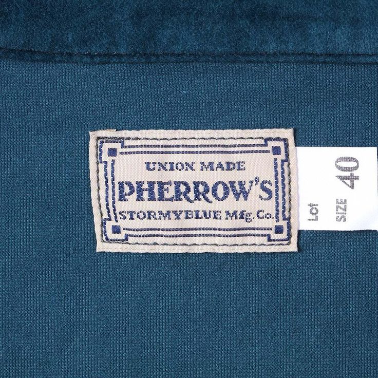 Pherrow's 21W-PPZS1 Pullover Shirt Steel Blue-Shirt-Clutch Cafe Surf Logo, Union Made, Pullover Shirt, Chain Stitch, Work Shirts, The Mighty, Steel Blue, Logo Branding, Layering