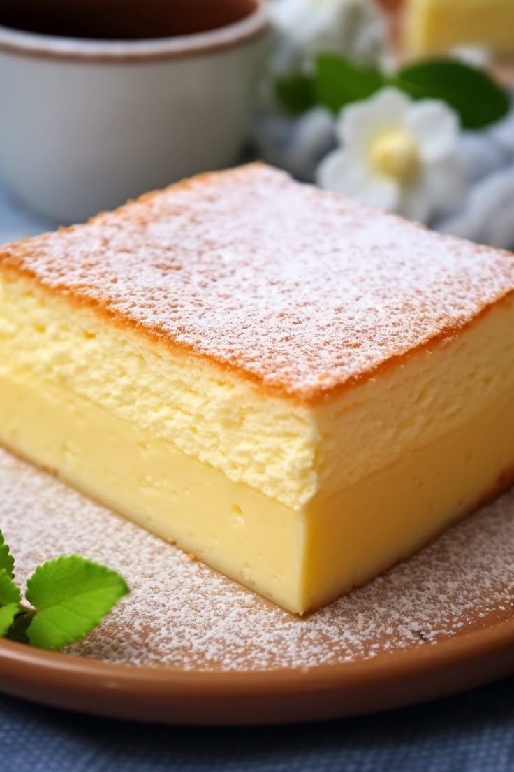 a piece of cake sitting on top of a plate next to a cup of coffee