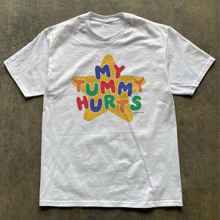 My Tummy Hurts T-Shirt Fast Shipping $25 Lowest I Can Do Custom Deadstock Hit Me With Questions Clown Shirt, Goofy Shirt, My Tummy Hurts, Fire Clothes, Tummy Hurts, Baggy Shirts, Silly Clothes, Silly Shirt, Funky Shirts