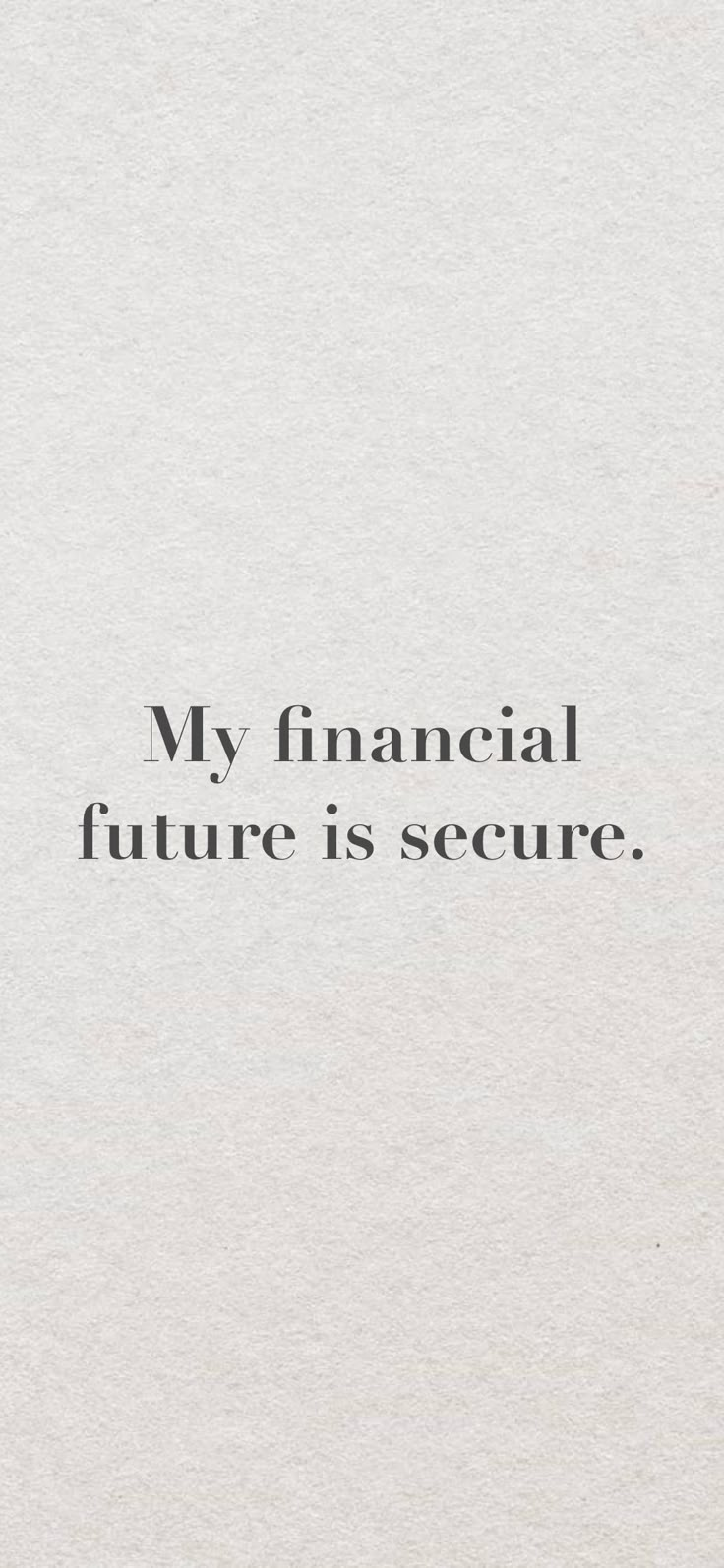 a piece of paper with the words, my financial future is secure