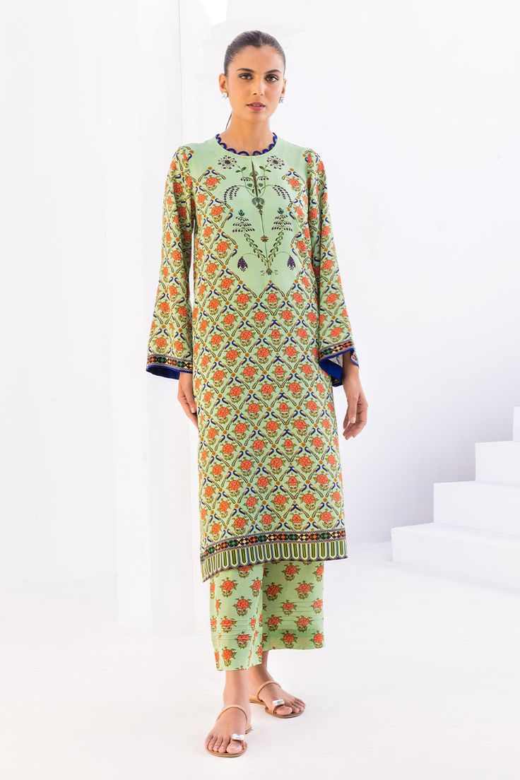 Soha (B) – Sania Maskatiya International Spring Semi-stitched Digital Print Kurta, Multicolor Semi-stitched Printed Kurta, Traditional Multicolor Block Print Kaftan, Bohemian Semi-stitched Block Print Kurta, Festive Multicolor Block Print Kaftan, Website Features, Online Branding, How To Dye Fabric, Custom Sizing