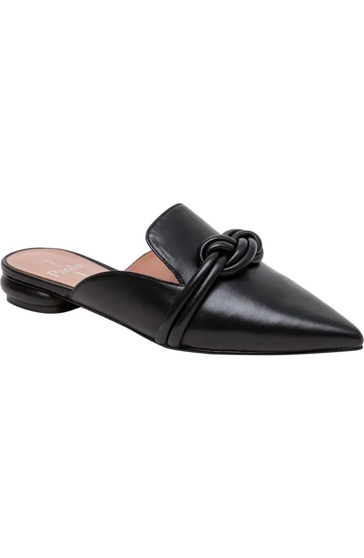 Linea Paolo Azelia Pointed Toe Mule (Women) | Nordstrom Calf Leather Pointed Toe Slip-ons For Work, Chic Pointed Toe Mules For Business, Sleek Calf Leather Mules With Pointed Toe, Sleek Pointed Toe Calf Leather Mules, Leather Pointed Toe Mules For Office, Chic Closed Toe Mules For Workwear, Pointed Toe Mules With Calf Leather And Leather Sole, Pointed Toe Calf Leather Mules With Leather Sole, Sleek Mules With Leather Sole For Office