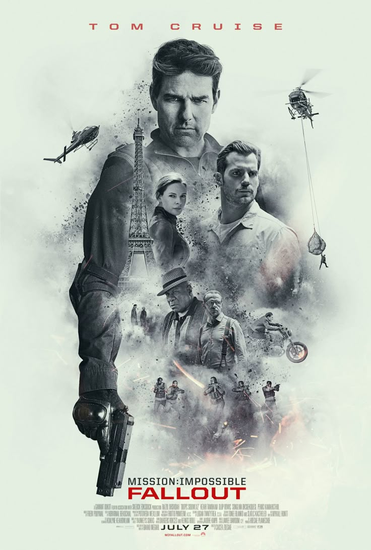 Mission: Impossible FALLOUT - This completes watching all of the MI movies before I see Dead Reckoning. I've seen this film more times than any other movie in the last 10 years. Movie Poster Photoshop, Photoshop Poster Design, Movie Character Posters, Mission Impossible Fallout, Action Movie Poster, Photoshop Poster, Photoshop Tutorial Typography, Best Movie Posters, Photoshop Design Ideas