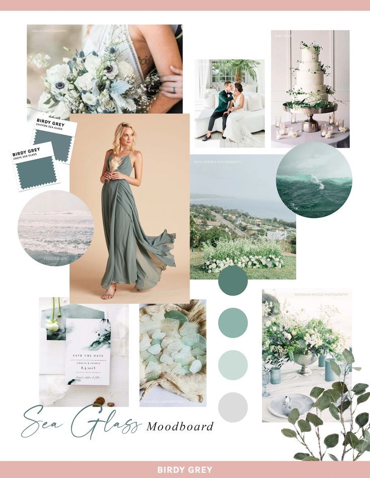 a collage of photos with flowers and greenery