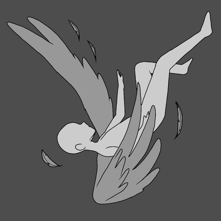 a drawing of a bird flying through the air