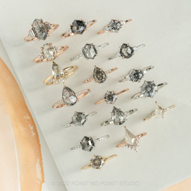 a bunch of rings that are sitting on a table