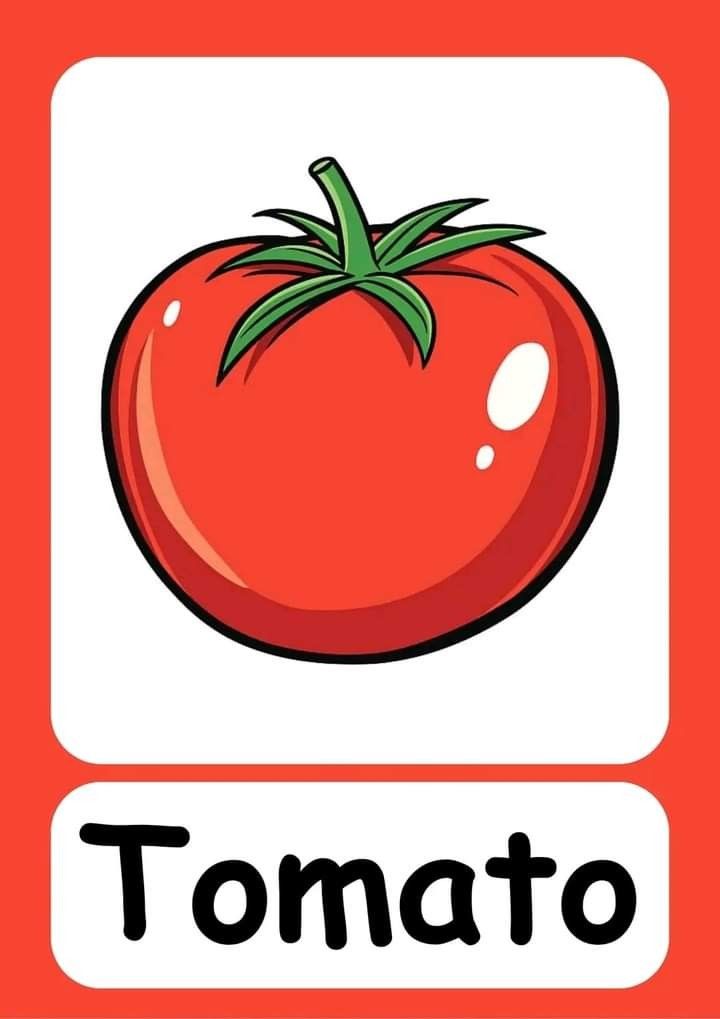 a tomato with the word tomato on it