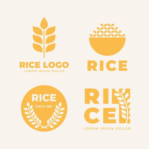 rice logos and emblems are shown in this image, the logo has been changed to resemble