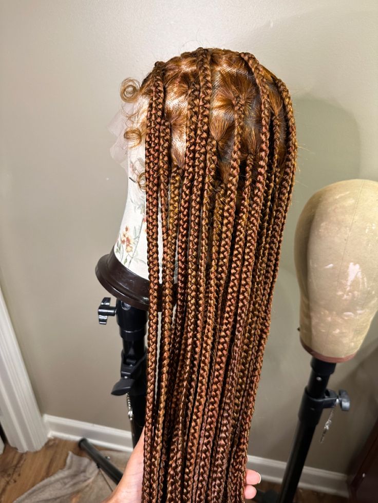 Hair Ventilation, Full Lace Braided Wig, Knotless Braided Wig, Braided Braids, Mixed Curly Hair, Hair Braider, Classy Hairstyles, Affordable Wigs, 2piece Outfits