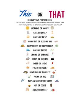 this is an image of a poster with the words'this or that? '