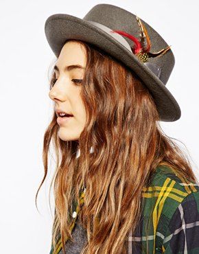 ASOS | Deep Felt Pork Pie Hat With Removable Feather // Pork Pie Hat Women Outfit, Different Hat Styles, Amelia Zadro, 2023 Lookbook, Popular Hats, Pork Pie Hat, Body Types Women, Hat Outfit, Hat Styles