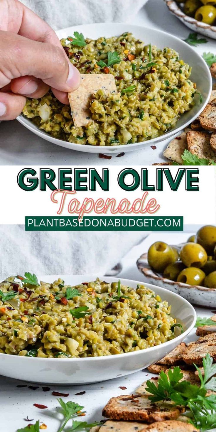 this green olive tappenade is an easy and delicious appetizer