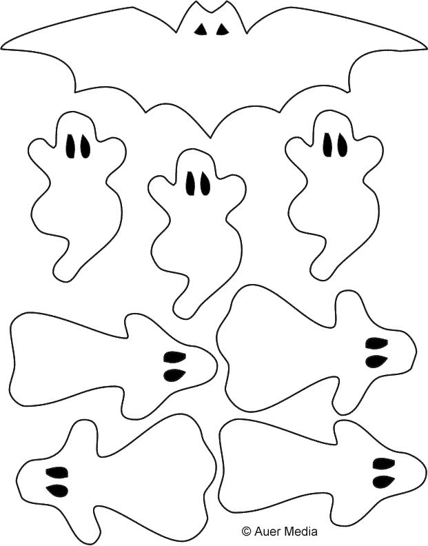 halloween ghost cut outs for kids to make