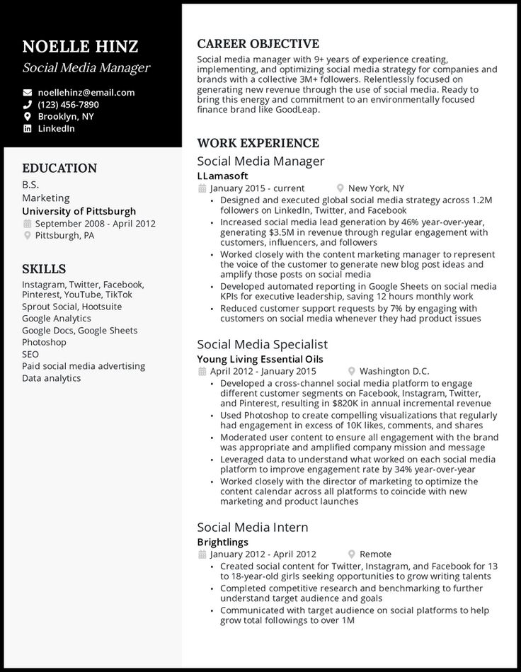 a professional resume template with no work experience on the front and center page, as well as