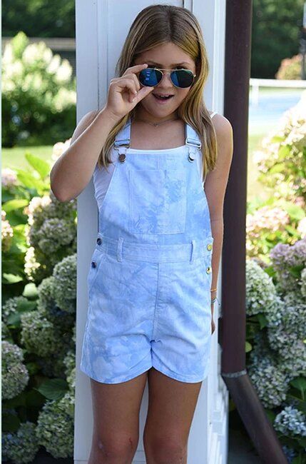 Short overalls are so fun and easy to wear. 100% cotton Trendy Cotton Overalls And Rompers, Trendy Summer Shortalls With Pockets, Trendy Cotton Jumpsuits And Rompers For Summer, Trendy Summer Relaxed Fit Shortalls, Cotton Overalls For Spring, Cotton Spring Overalls, Spring Cotton Overalls, Trendy Blue Cotton Shortalls, Trendy Summer Cotton Shortalls