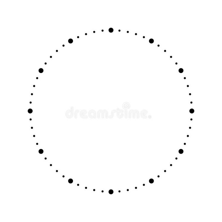 black dots arranged in a circle on a white background royalty image - illustration stock photo