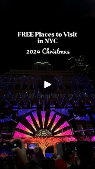 people are standing in front of a building at night with the words free places to visit in