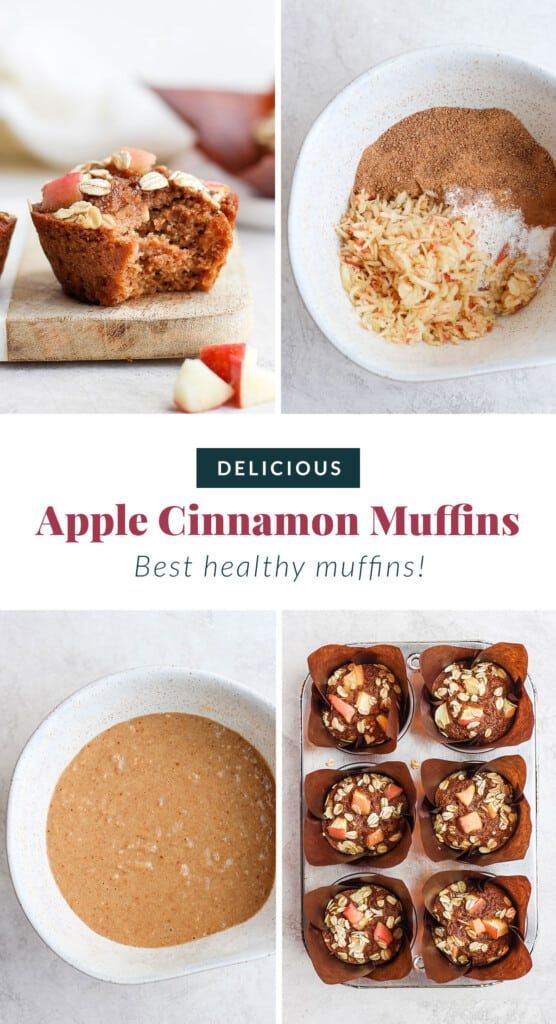 apple cinnamon muffins are the best healthy muffins