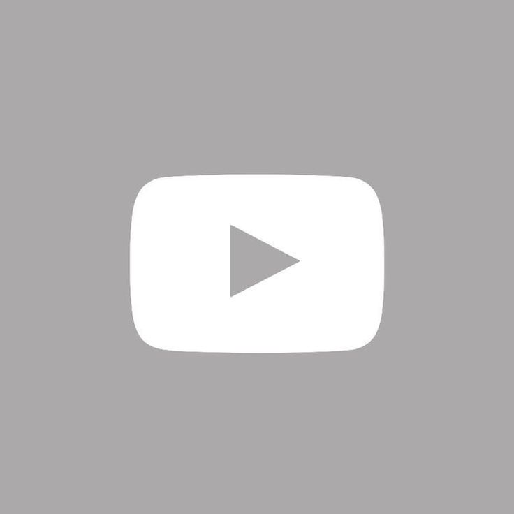 the youtube logo is shown in white on a gray background, with an arrow pointing to it