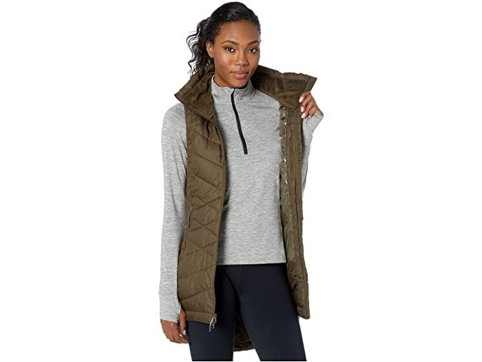 Columbia Heavenly™ Long Vest | Zappos.com Winter Windproof Nylon Activewear, Functional Stretch Nylon Outerwear, Sleeveless Vest With Fleece Lining For Outdoor Activities, Fitted Functional Outerwear For Outdoor Activities, Weatherproof Fitted Outerwear For Outdoor Activities, Fitted Weatherproof Outerwear For Outdoor Activities, Winter Outdoor Vest With Fleece Lining, Stretch Outerwear For Outdoor Fall Activities, Fitted Winter Vest For Outdoor Activities