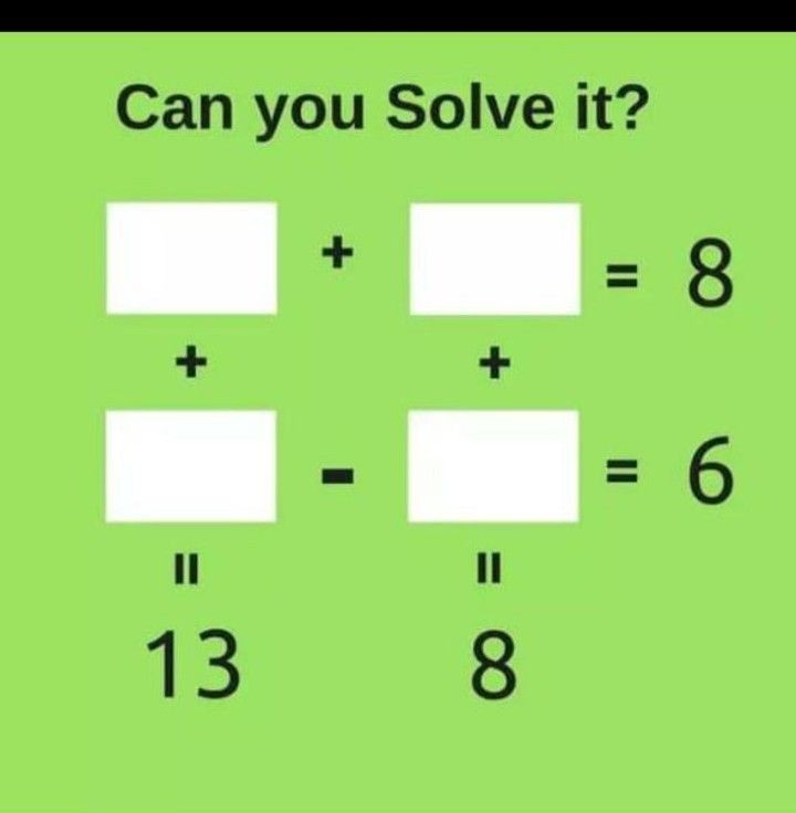 a green poster with white squares and numbers on it that says can you solve it?