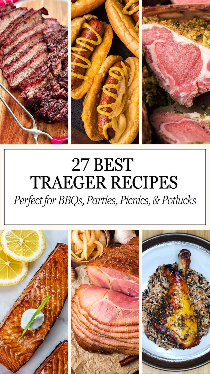 Smoked food collage. Traeger Ranger Recipes, Traeger Grill Recipes Beef, Best Traeger Grill Recipes, Summer Smoker Recipes, Traeger Dinner Ideas, Traeger Appetizers, Traeger Meals, Whole Trout Recipes, Grilled Bread Recipes