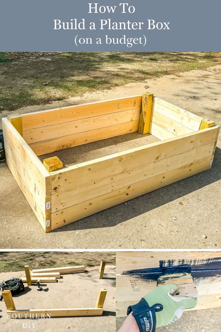 how to build a planter box on a budget with pictures and instructions for it