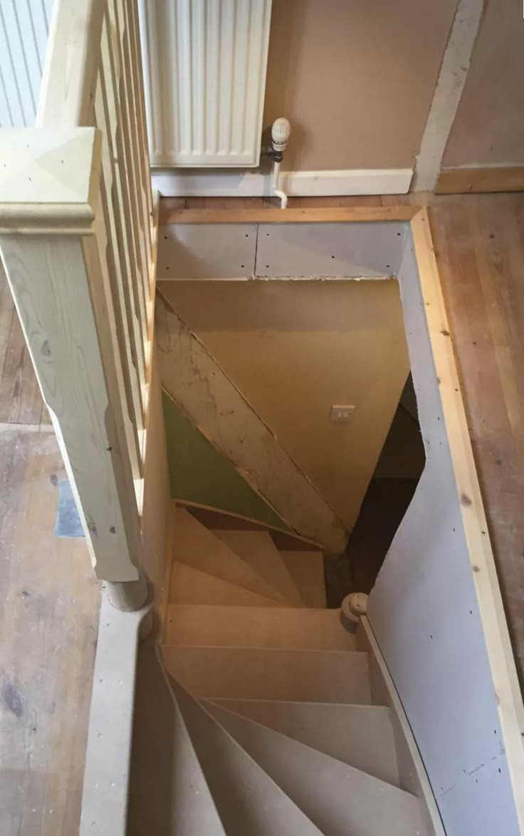 the stairs are being installed in this house