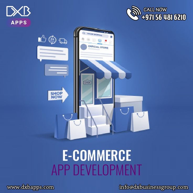 an advertisement for e - commerce app development