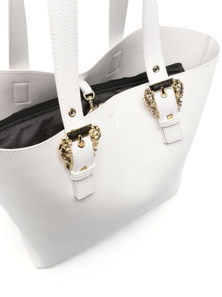 Versace Jeans Couture White Shopper bagComposition: 100% Polyamide Versace Bag, Kurt Geiger Heels, New Bottega, Jimmy Choo Bag, Versace Belt, Versace Jeans Couture, Versace Jeans, Prada Shoes, Gianni Versace