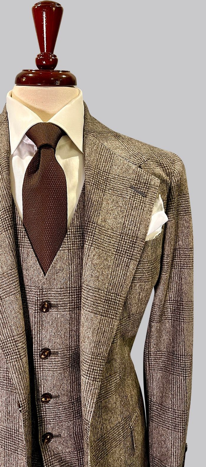 Metropolitan Brown – Christopher Korey Collective Brown Wedding Suit, Linen Suits For Men, Red Overcoat, Windowpane Suit, Grey Overcoat, Blue Suit Men, Mens Overcoat, Flannel Suit, Yellow Suit