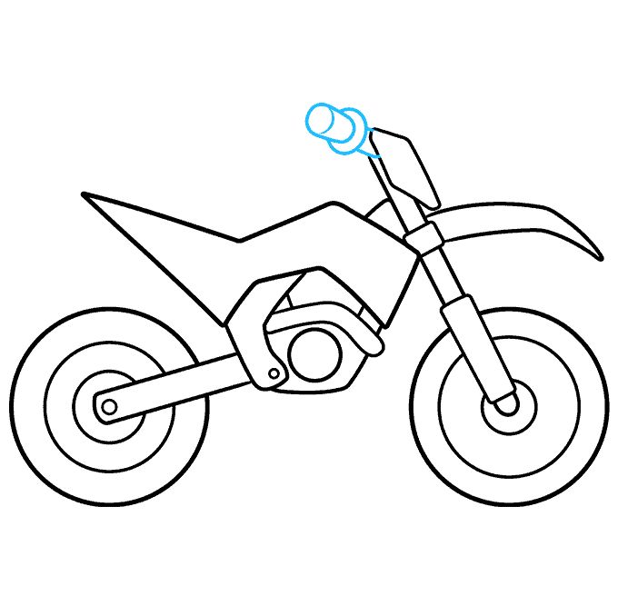 a drawing of a motocross bike