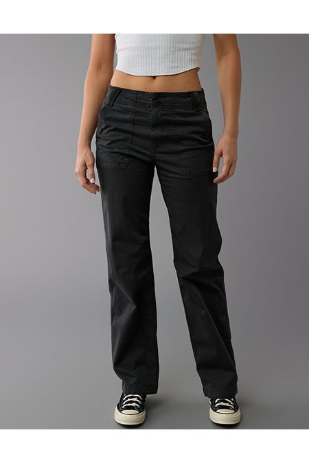 Mid-weight structured woven fabric with just enough stretch/Holds its shape & won't bag out/Garment washed/This pant is Real Good: Made with the planet in mind & a promise to continue to do better. Casual High Rise Work Pants, High Waist Cotton Utility Work Pants, High Waist Utility Cotton Work Pants, Versatile Mid-rise Cotton Cargo Pants, High Waist Stretch Cotton Work Pants, Stretch High Waist Cotton Work Pants, Versatile High-waist Cotton Cargo Pants, Mid-rise Cotton Work Pants With Hip Pockets, High-waisted Cotton Cargo Work Pants