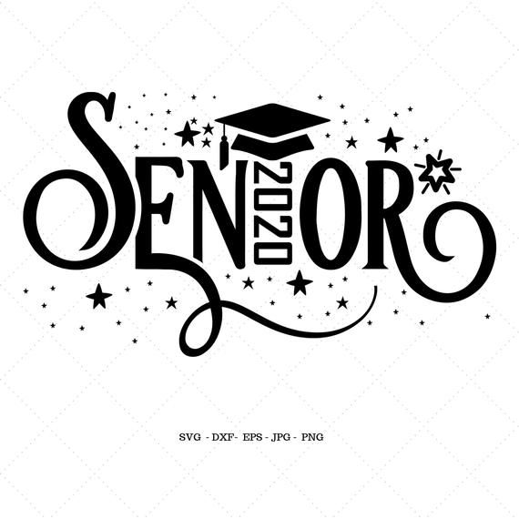 the word senior and graduation written in cursive writing with stars around it on a white background