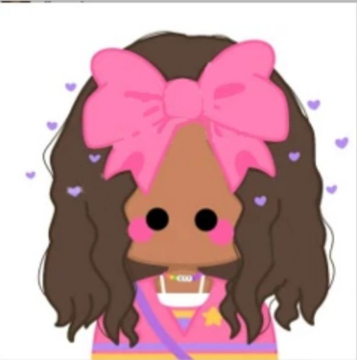 a drawing of a girl with a pink bow on her head and the words don't stop