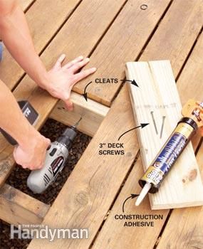 a person is working on some wood planks with glue and an electric screwdriver